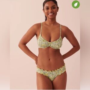 La Vie En Rose Aqua FIELDS OF FLOWERS Recycled Fibers Bralette Bikini